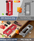 DIY Friendly Door Hinge Jig With Lock And Latch Installation Kit, Aluminum Router Template For Hinge Mortising Set