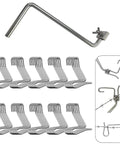 Fence Stretcher Tool Kit With 50 Tightener Clips And Heavy Duty Handle For Barbed Wire Chain Link And Farm Fencing Rugged Pro Grade Workhorse