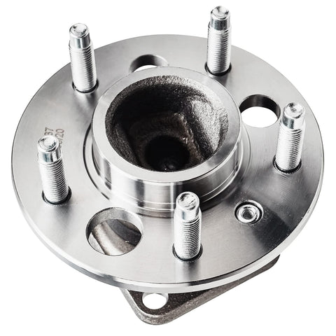 Top view of steel wheel bearing hub assembly with 5-bolt pattern for Four Wheel Bearing Hubs Front And Rear Replacement Set For 2000 To 2013 Chevrolet Impala