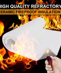 Heavy Duty Ceramic Fiber Insulation Blanket For Wood Stove Fireplace And Pizza Oven High Temperature Thermal Wrap handles direct flames.