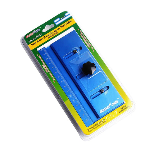 RC Tank Track Link Assembly Jig For Easy Track Link Installation, Portable Chain Wheel Tool in blue packaging