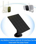 Rugged IP65 Waterproof Solar Panel Kit For Security Cameras With 10Ft Cable And Adjustable Mount 5V 3.5W USB