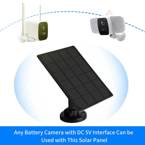 Rugged IP65 Waterproof Solar Panel Kit For Security Cameras With 10Ft Cable And Adjustable Mount 5V 3.5W USB