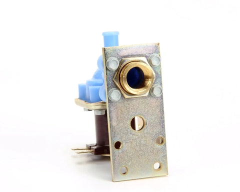 Water Valve 12-2548-01 OEM Replacement Part for Commercial Ice Machines and Makers, front view with metal and blue components