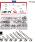 Top Shelf Stainless Steel Button Head Torx Security Screws With T20 Bit, M4 Assortment Kit, 100 Pcs Tamper Proof Fasteners in storage case.