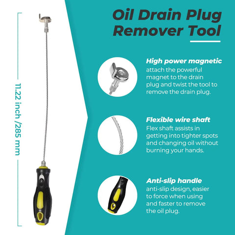 Strong Magnetic Oil Drain Plug Remover Tool And Flexible Reusable Oil Funnel For Easy Auto Oil Changes Keeps Your Hands Safe From Burns While Draining And Filling Like A Pro