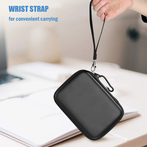 Durable 2.5 Inch External Hard Drive Case For Most Portable HDD And SSDs Fits Seagate Portable Backup Plus Expansion Game Drive One Touch Western Digital Elements My Passport Toshiba Canvio Basics Samsung T9 USB 3.0 Travel Carrying Case Black