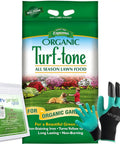 All Season Organic Lawn Food With Iron And Bio Tone Microbes bag, My Garden Pool pH test strips, Superior Claw Gloves