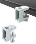 Top Shelf Tough As Nails Beam Clamps Fifty Pack Three Eighth Inch Hole Thirteen Sixteenth Jaw Opening Zinc Plated Steel Structural Hardware for Scaffolding Rigging and Heavy Loads.