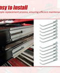 Badass 12 Piece Professional Toolbox Drawer Slide Retaining Keeper Clips Smooth Operator Replacement Hardware Fit For Napa Mac Matco Proto Mechanic Toolboxes installed in a drawer slide.