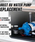 Quiet 12V RV Water Diaphragm Pump Replacement For Camper Marine Boat Travel Trailer And Off Grid Use On Demand Self Priming