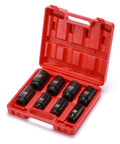 7 Piece 1/2 Inch Drive Deep Impact Socket Set 6-Point CR-MO Drop Forged With Black Phosphate Finish Sizes 1-3/8 Inch Through 1-3/4 Inch
