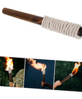 Outdoor Wood Torch Lantern For Garden And Patio Decor, Flickering Flame Light For Walkways And Yards, hand-held view