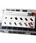 204Piece DIP IC Socket Kit With 11 Types 2.54mm Pitch 0.1in Solder Type Adapters in plastic storage case