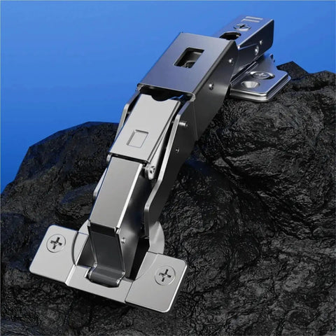 Two Pack 165 Degree Hydraulic Cabinet Hinges Detachable Corner Door Damper on black background