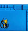 Large 21.6 By 16.9 Inch Electronics Repair Mat With Silicone Soldering Surface, Magnetic Pad And Anti Static Wrist Strap