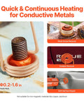 Magnetic Induction Heater Kit, 1000W 110V Portable Handheld Tool, shown loosening a rusted bolt with induction coil