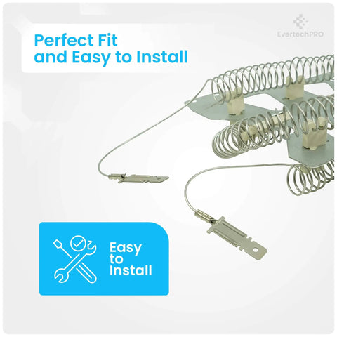 All In One Dryer Heating Element Kit For Samsung And Whirlpool Complete Heater Assembly With Thermostats DC47-00018A shown