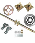 44 Inch Go Kart Rear Axle Shaft Kit Beefed Up With 530 37T Chain Sprocket Brake Disc Pillow Block Bearings And 4 Bolt Wheel Hub For Go Karts ATVs Quad Drifts Golf Carts Replacement