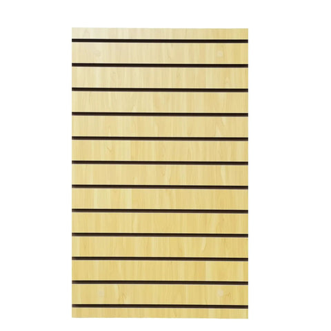 Maple Color 24 By 36 Slatwall Panel For Retail Store Garage Or Home Display 3 Inch On Center Slot Panel Ready For Hooks Shelves
