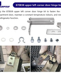 Top Left Refrigerator Door Hinge Cartridge Replacement For Sagging Doors And Creaks, Easy Install, Fits Standard Hinge Kits