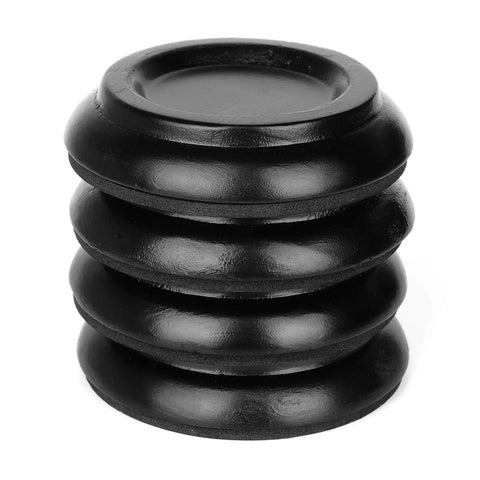 Legit Heavy Duty Upright Piano Caster Cups With Solid Beech Wood And Thick Non Slip Anti Noise Foam For Smooth Hardwood Floor Protection And Silent Glide Set Of Four Black stacked for display.
