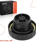Durable Fuel Tank Filler Cap For Ford, Chevrolet, Toyota, Honda, Nissan, GMC, Volkswagen, Jeep, Dodge, Kia, Lexus, Mazda, Chrysler, Buick And More Replacement Cap 31832, shown in packaging next to product