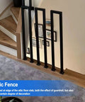 Slick Matte Black U Shaped Stair Handrails Set Of Two Built Tough For Indoor Outdoor Use Industrial Wrought Iron Wall Mount Safety Grab Bar That Just Looks Dang Fine On Your Porch Project installed as attic fencing.