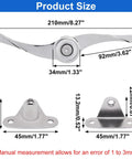 Product size image of Badass 2 Pack Toy Box Hinges With Butter Smooth Soft Close Action, zinc alloy dimensions labeled.
