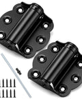Heavy Duty Stainless Steel Screen Door Hinges 2 Pack Built to Last Adjustable Self Closing Spring Loaded Black Finish