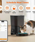 Dead Simple Smart Cat Feeder With Solid Wifi And Smartphone App Control Automated Timed Pet Food Dispenser with cat eating.
