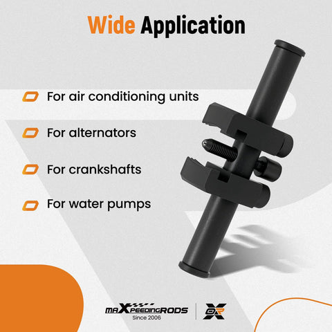 Universal Crankshaft Pulley Removal Tool And Harmonic Balancer Puller Set for A/C units, alternators, crankshafts, water pumps