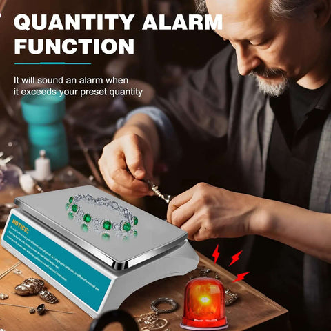 Beefy Counting Scale With 30kg/66lb Capacity And 0.1g Precision For Parts, Jewelry, And Coins in use with jewelry components.