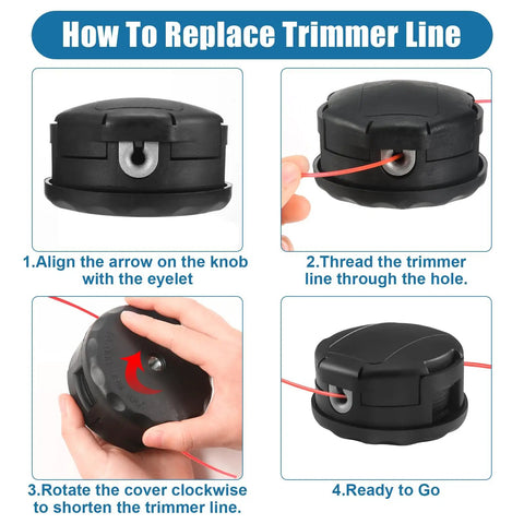 Beefy String Trimmer Head For SRM 225 And SRM 230 With Speed Feed 400 Style, Instructions on how to replace trimmer line.
