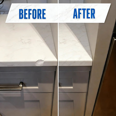 Quartz Countertop Repair Kit White Quick Dry Permanent Fix For Edge Chips Cracks Scratches Nicks On Quartz Granite Marble