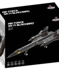 Box of SR 71 Blackbird Jet Building Block Set For Kids And Adults, 184 Pieces, Compatible With All Building Bricks