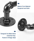 Industrial Pipe Towel Bar Wall Mount For Bathroom Built To Last Heavy Duty Rustic Iron Towel Rack Holder DIY Home Hardware Accessory