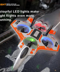 No Assembly RC Fighter Plane For Kids With Auto Hover, 360 Degree Flips, colorful LED lights, flying in urban street