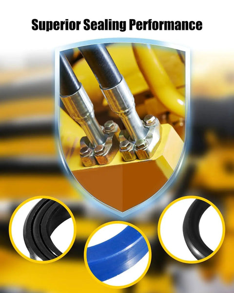 Hydraulic Cylinder Seal Kit For Front End Loaders Built Tough Pro Grade Replacement Fits Two And A Half Inch Cylinders And One And A Half Inch Rod For Loader Models 235 245 310 315 345 385 542 And 220 With Two And A Quarter Inch Bore, seal rings