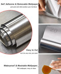 Stainless Steel Look Self Adhesive Contact Paper Peel And Stick Vinyl Wrap For Fridges And Appliances Kitchen Upgrades Waterproof
