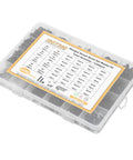 1220 Pcs Screw Nut Washer Kit In Carbon Steel M2 M3 M4 M5 With 8 12 16 20mm Screws Half Round Head Hex Socket Nuts And Washers Set
