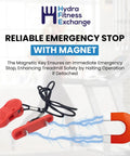 Magnetic Safety Key Lanyard Replacement For BowFlex Treadmills With Tether Cord And Emergency Stop Clip Part Number 1000513293 Fits BFX 10 T25i And BFX 22 T56i, red magnetic clip