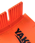 Close-up of The Fish Stik 12 Inch To 36 Inch Telescoping Measuring Stick With Marker, orange, showing detailed ruler markings.