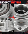 Close-up details of Front Wheel Hub Bearing Assembly 5 Lug With ABS Direct Fit Replacement For Buick Allure Lacrosse Regal