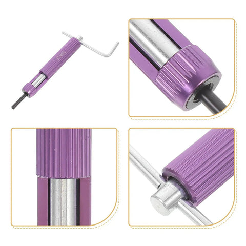 Thread Repair Kit With Zinc Alloy Inserts For Cars And Machinery, Durable Bolt Repair Tool featuring a purple thread protector wrench
