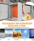 Built To Last Cold Rolled Steel Electrical Enclosure Box 20X16X8 Inch with waterproof sealing strip and secure mount.