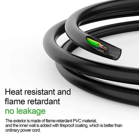 Heavy Duty 18 AWG AC Power Cord For Korg M3 And M361 Synthesizers And Keyboard Workstations, showing flame retardant material