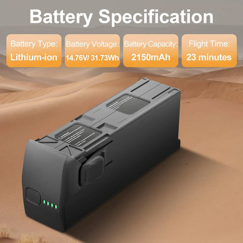 Close-up of Avata 2 Battery 2 Pack with Charging Station, showcasing specification details for DJI Avata 2 Drone.