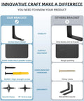 Comparison of 6x4 Inch Shelf Brackets Beefy Heavy Duty Alloy Metal With 300 Lb Max Load Pack Of 4 and other brackets