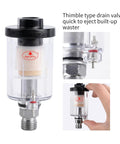Heavy Duty Water Oil Separator For Pneumatic Paint Sprayers And Air Compressors Kicks Out Moisture And Slippery Crud Fast Easy Bottom Release Valve